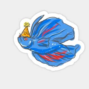 Happy Birthday Fishes Sticker